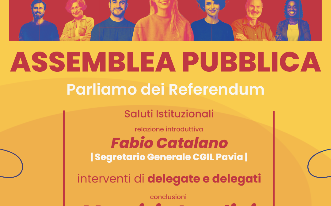 Assemblea Pubblica sui Referendum CGIL – 16 maggio all’Università di Pavia