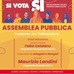 Assemblea Pubblica sui Referendum CGIL – 16 maggio all’Università di Pavia