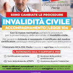 NUOVE PROCEDURE PER INVALIDITÀ CIVILE, LEGGE 104 E ACCOMPAGNAMENTO